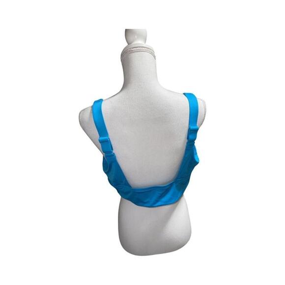 NEW Nike Women's SWIM Sports Bra, Size L NESSA229, Blue / White, MSRP: $54 - Picture 3 of 3